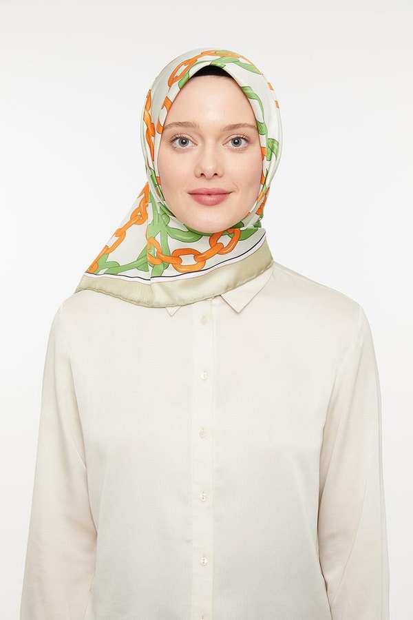 LevidorLevidor Fıstık Yeşili Trend Twill Eşarp