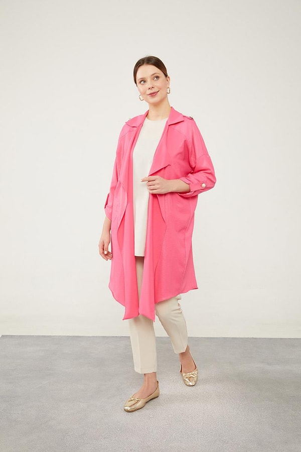 LevidorLevidor Fuşya Apolet Detaylı Kısa Kap