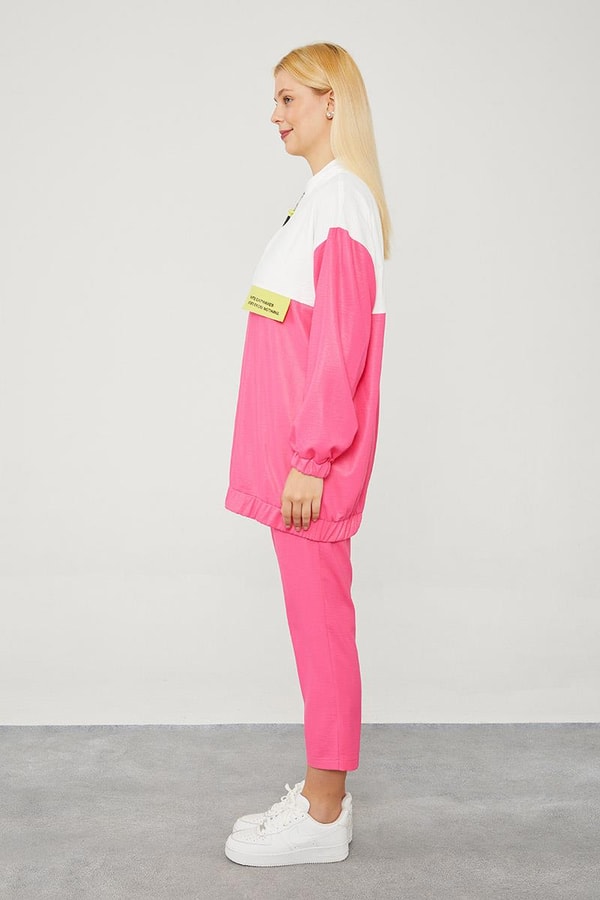 LevidorLevidor Fuşya Bisiklet Yaka Ribanalı Spor Takım