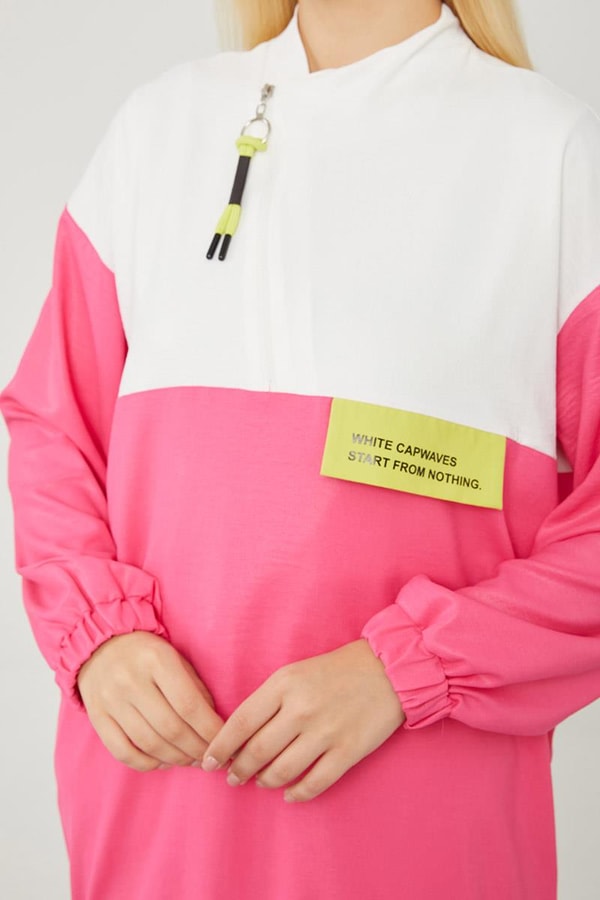 LevidorLevidor Fuşya Bisiklet Yaka Ribanalı Spor Takım