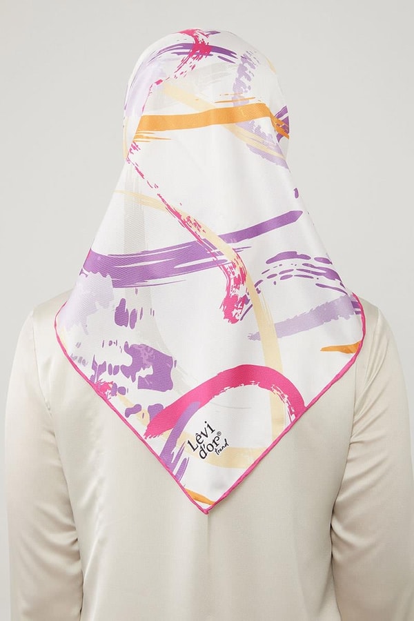 LevidorLevidor Fuşya Boya Desen Twill Eşarp