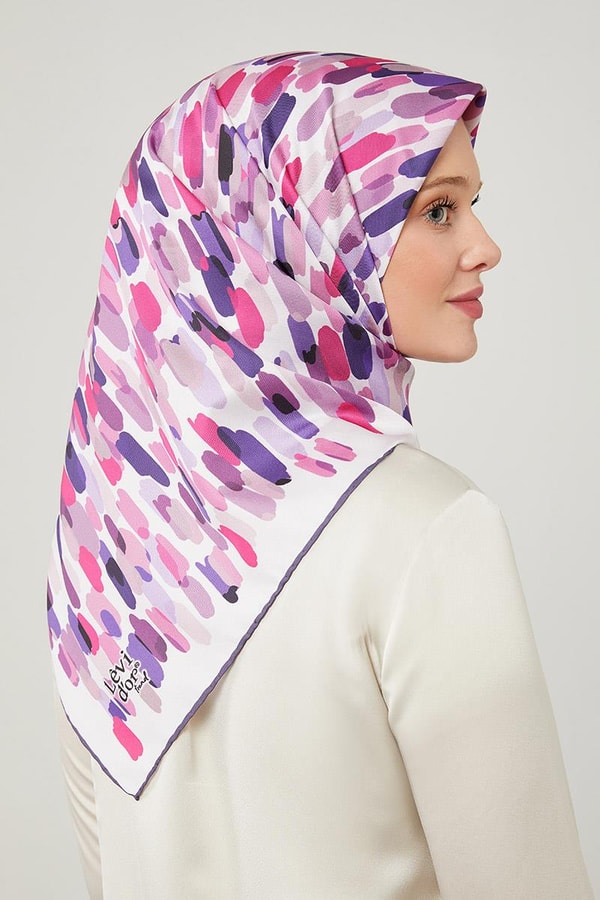 LevidorLevidor Fuşya Brush Desen Twill Eşarp