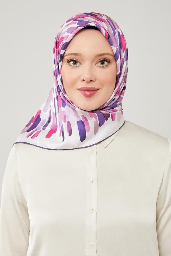 LevidorLevidor Fuşya Brush Desen Twill Eşarp