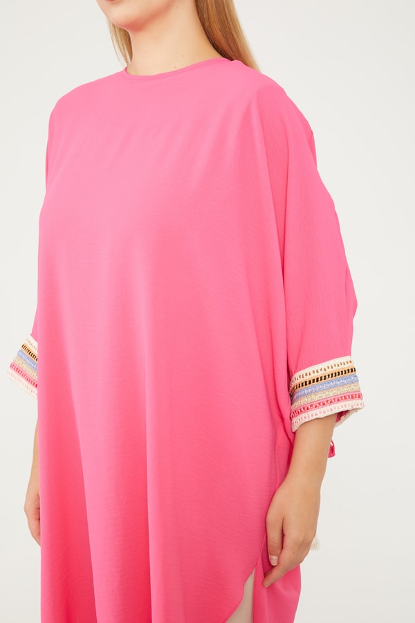 LevidorLevidor Fuşya Dantel Detaylı Tunik