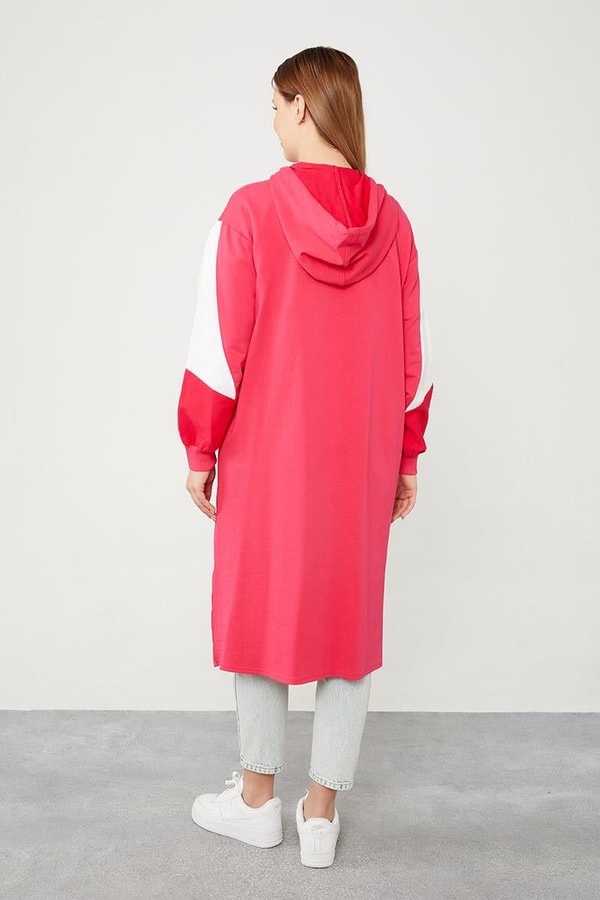 LevidorLevidor Fuşya Kapuşonlu Fermuar Kapamalı Kap