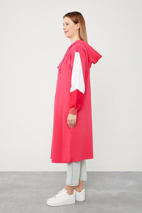 LevidorLevidor Fuşya Kapuşonlu Fermuar Kapamalı Kap