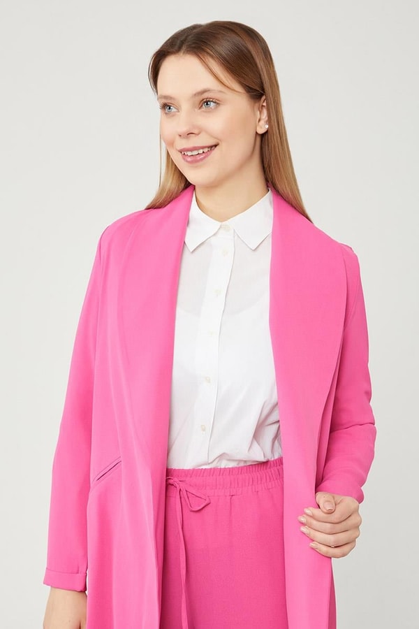 LevidorLevidor Fuşya Şal Yaka Ceket Takım