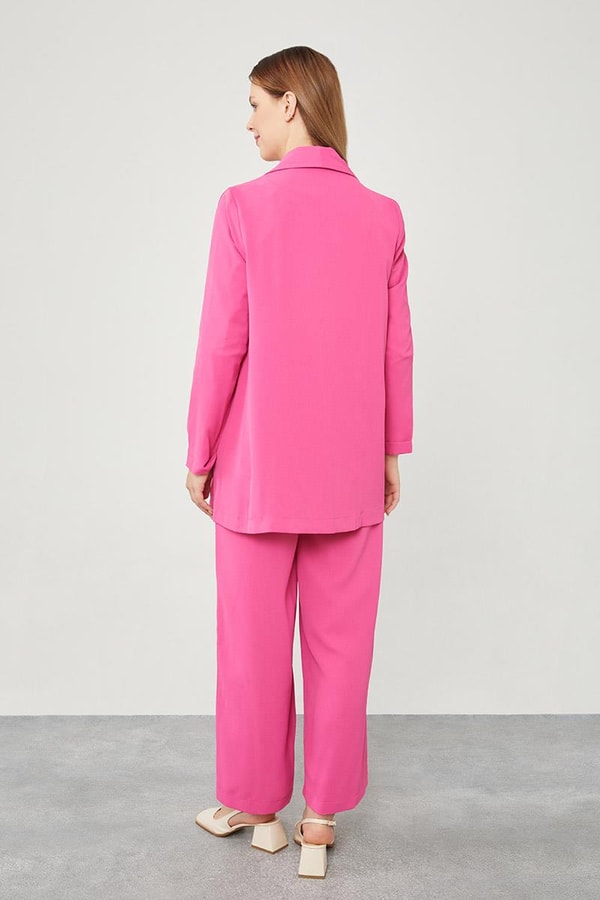 LevidorLevidor Fuşya Şal Yaka Ceket Takım