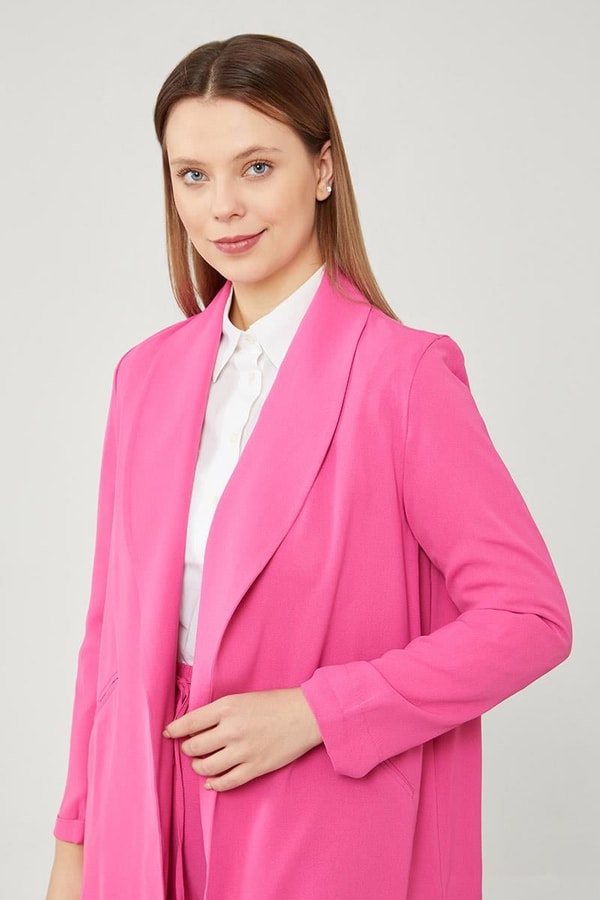 LevidorLevidor Fuşya Şal Yaka Ceket Takım