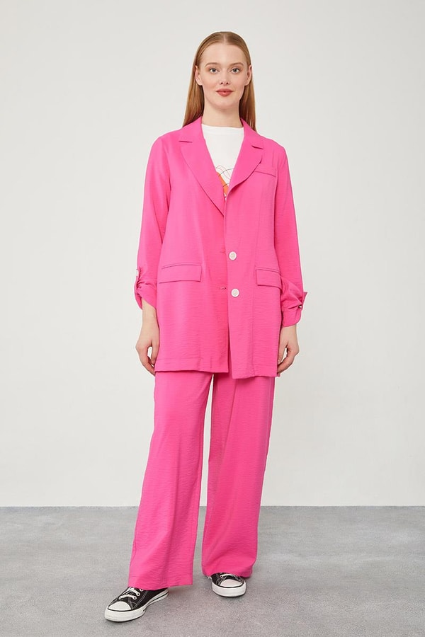 LevidorLevidor Fuşya TAKIM ( 3LÜ CEKET PANT İÇLİK )