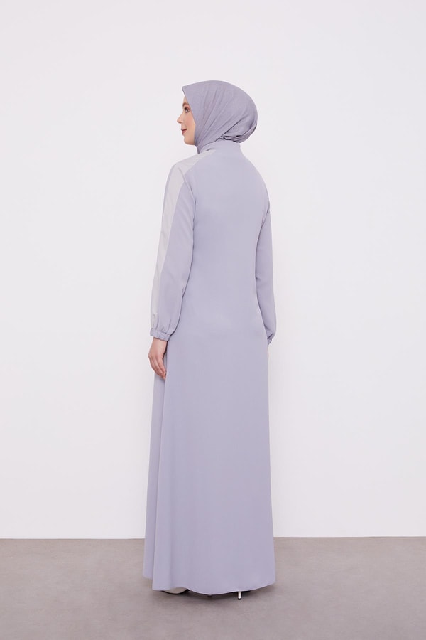 LevidorLevidor Gri Baskı Detaylı Ferace