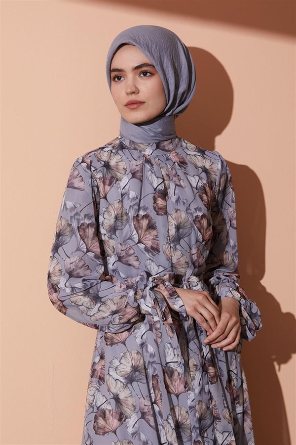 LevidorLevidor Gri Desenli elbise