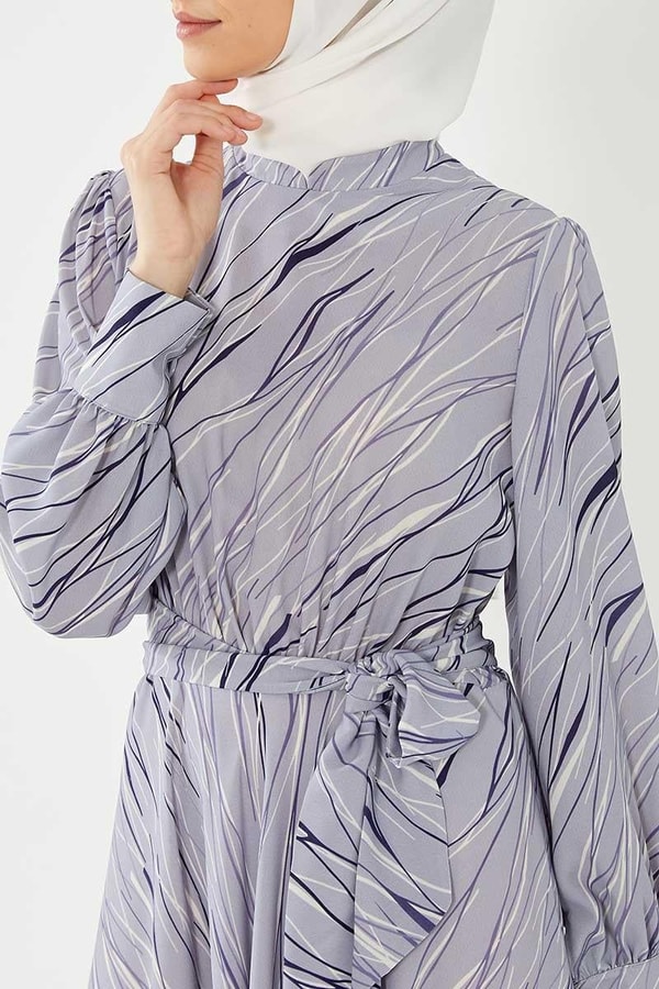 LevidorLevidor Gri Desenli Elbise