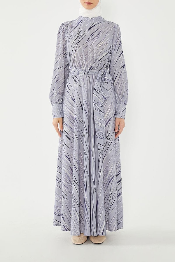 LevidorLevidor Gri Desenli Elbise