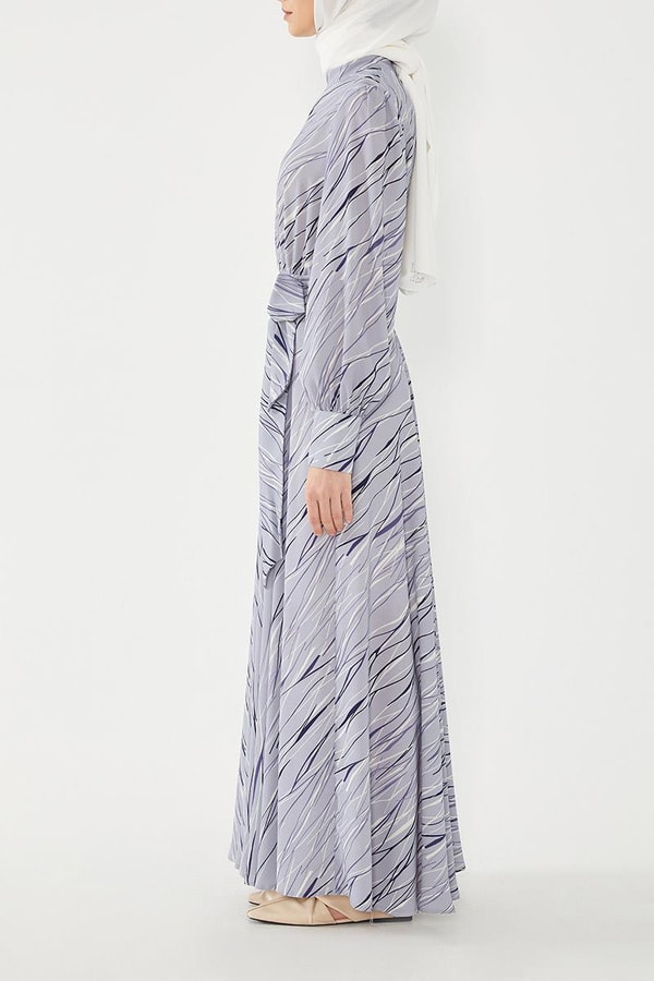 LevidorLevidor Gri Desenli Elbise