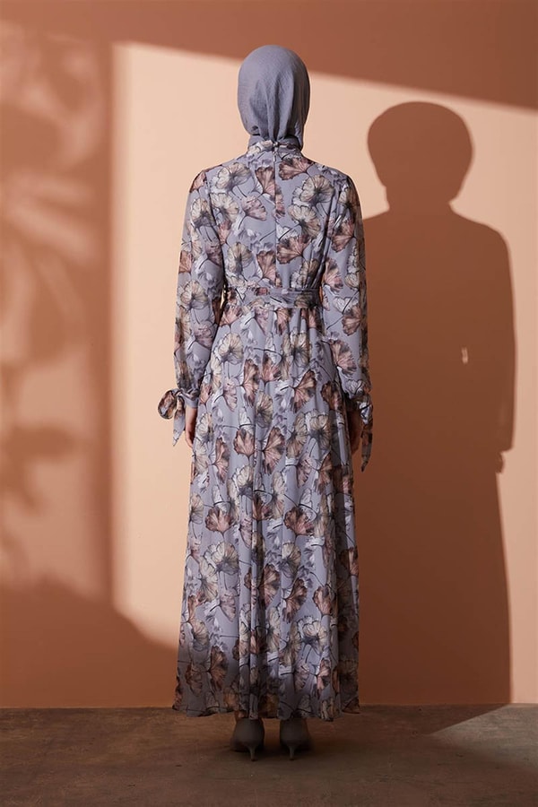 LevidorLevidor Gri Desenli elbise