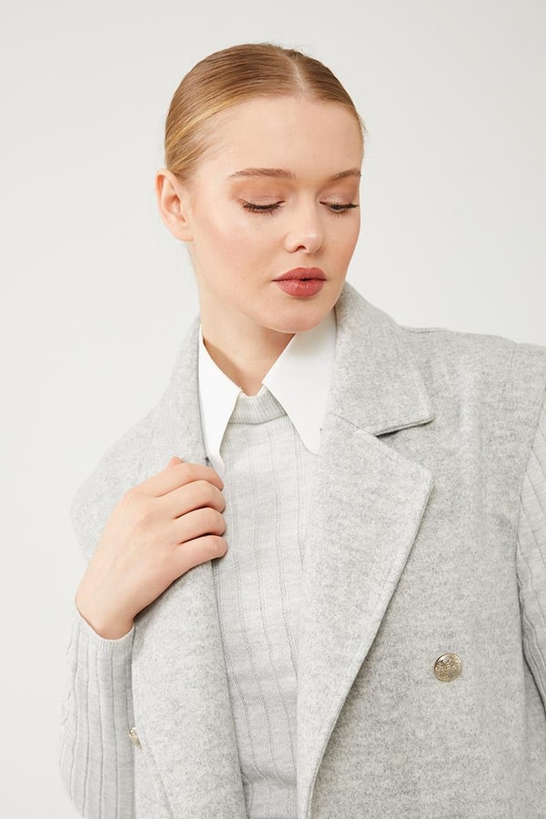 LevidorLevidor Gri Düğme Kapamalı Yelek