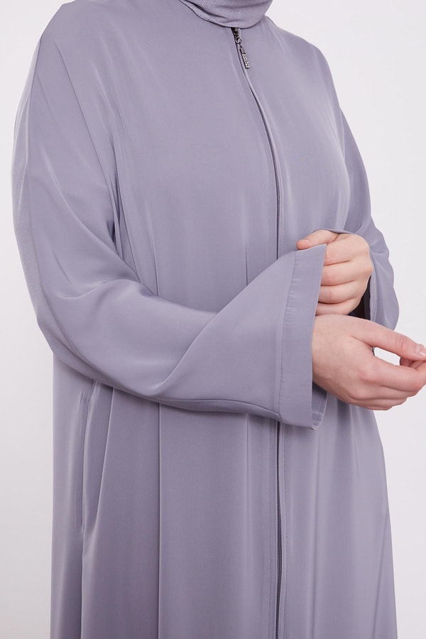 LevidorLevidor Gri Gizli Fermuarlı Ferace