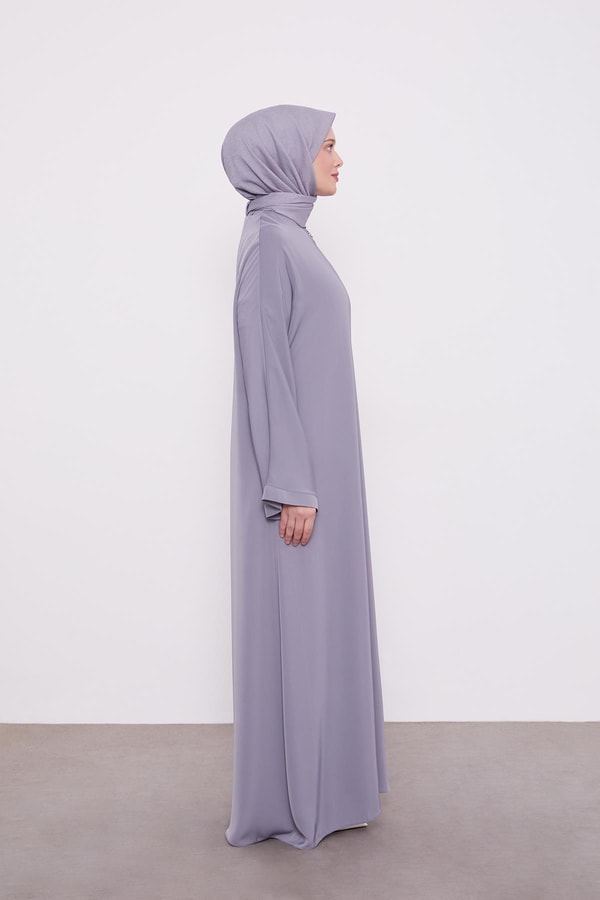 LevidorLevidor Gri Gizli Fermuarlı Ferace