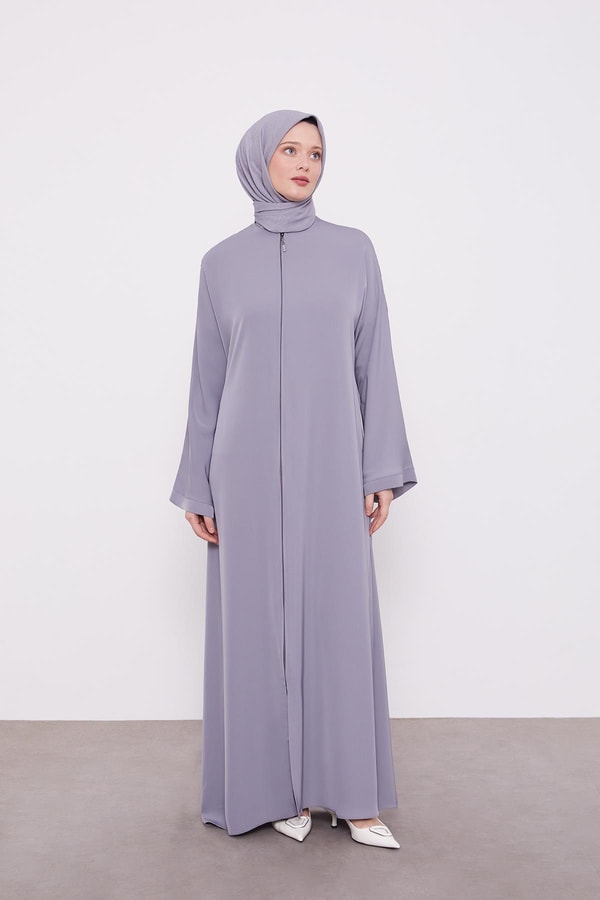 LevidorLevidor Gri Gizli Fermuarlı Ferace