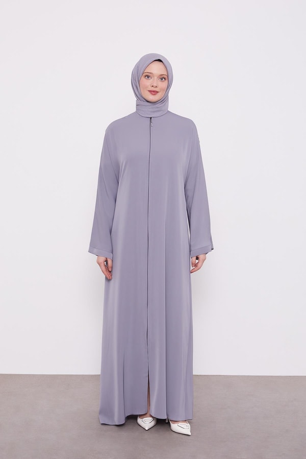 LevidorLevidor Gri Gizli Fermuarlı Ferace