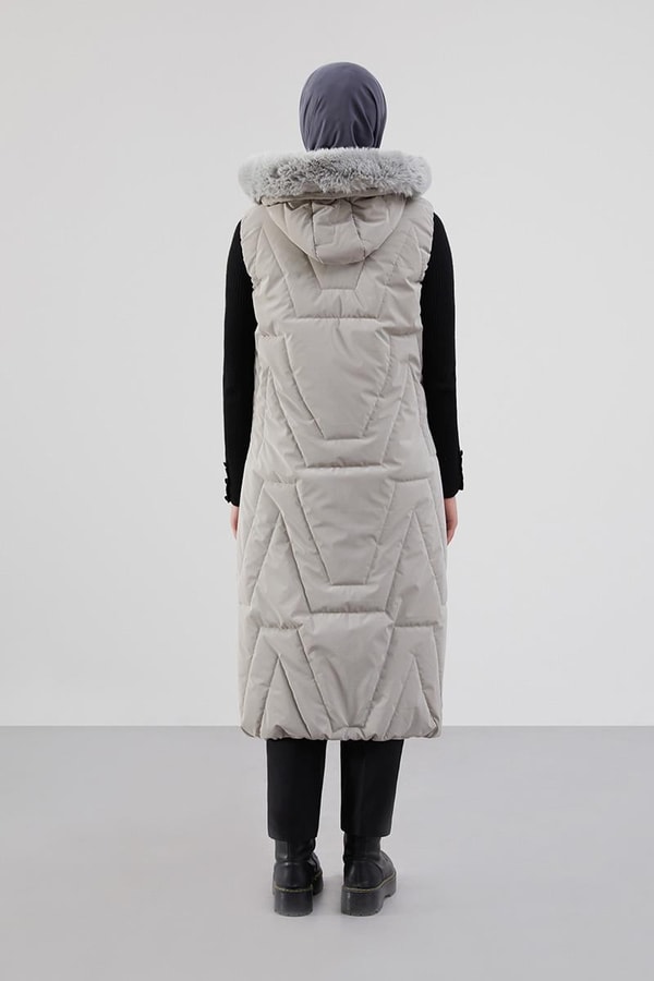 LevidorLevidor Gri Kapitone Yelek