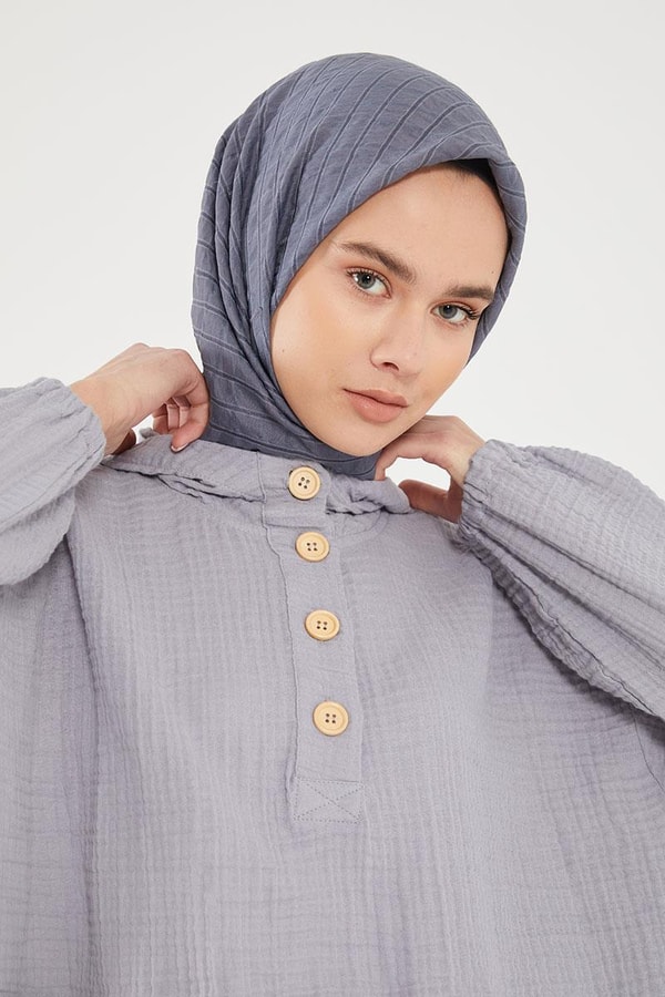 LevidorLevidor Gri Kapşonlu Muslin Spor Takım