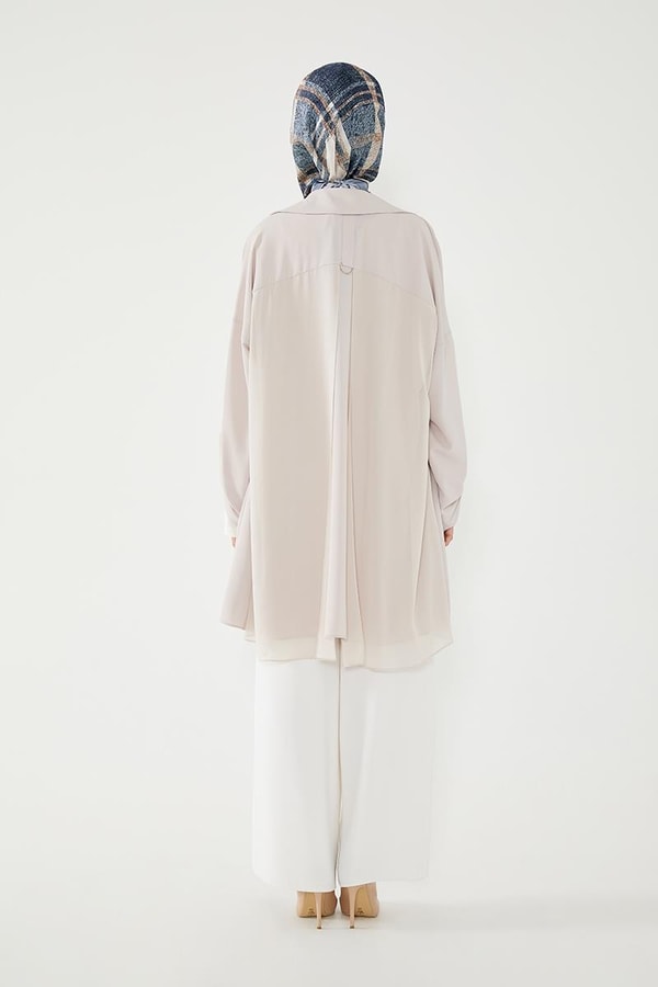 LevidorLevidor Gri Kolyeli Yakası Volanlı Takım