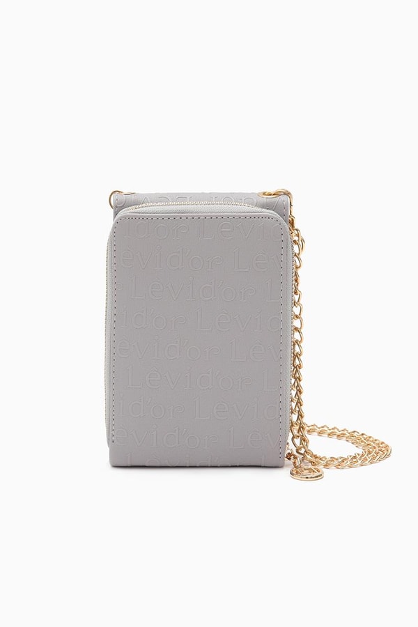 LevidorLevidor Gri Monogram Baskılı Cüzdan