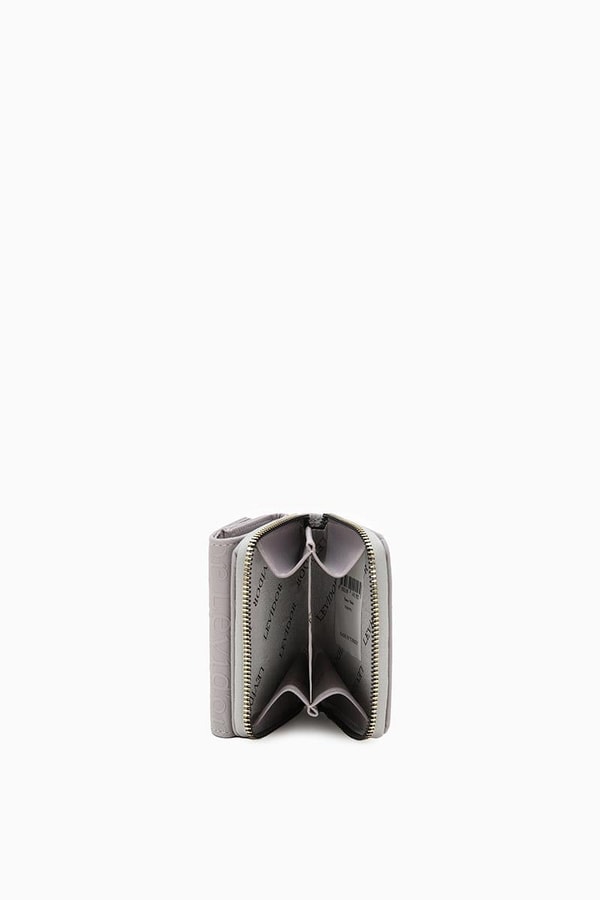 LevidorLevidor Gri Monogram Baskılı Cüzdan