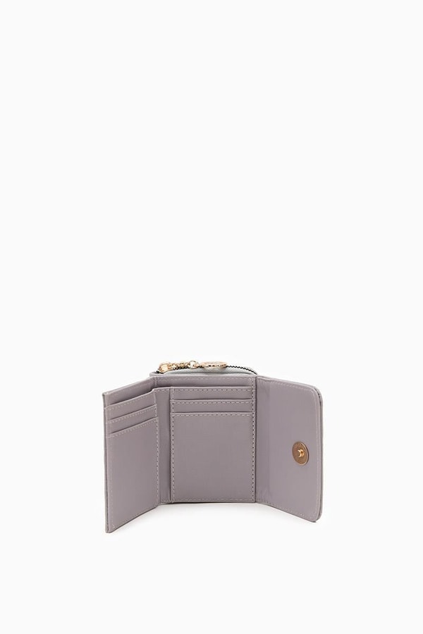 LevidorLevidor Gri Monogram Baskılı Cüzdan
