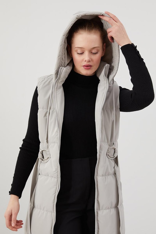 LevidorLevidor Gri Yandan Kemerli  Spor Yelek