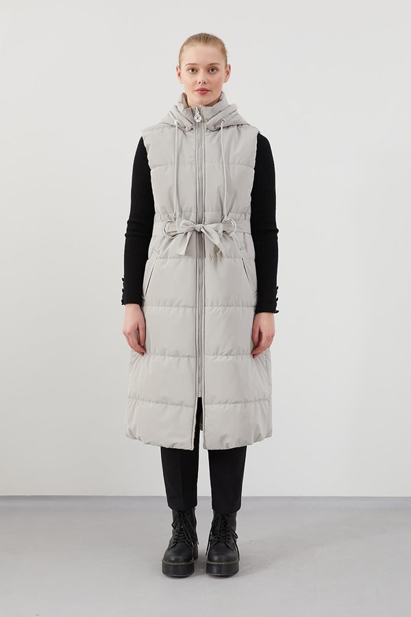 LevidorLevidor Gri Yandan Kemerli  Spor Yelek