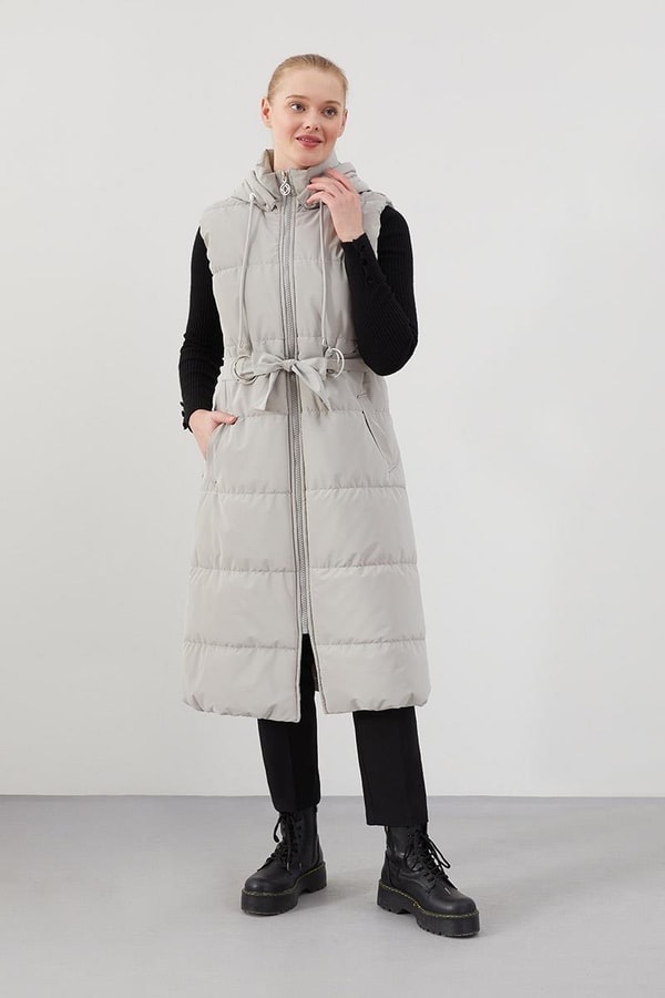 LevidorLevidor Gri Yandan Kemerli  Spor Yelek