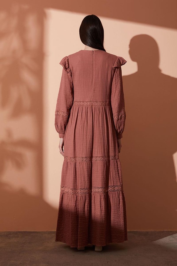 LevidorLevidor Gül Dantelli Elbise