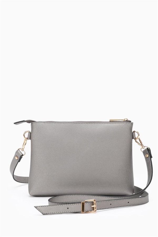 LevidorLevidor Gümüş Çapraz Askılı Shopper Çanta