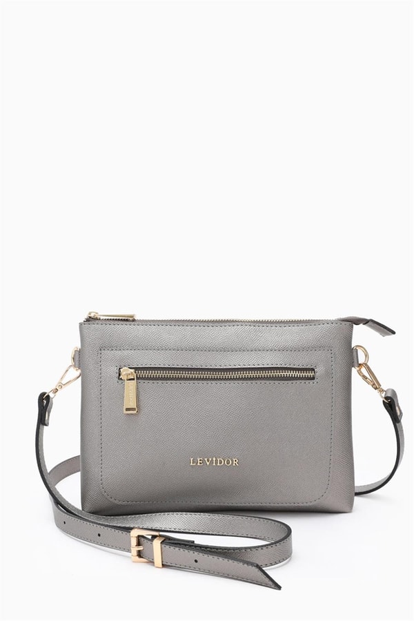 LevidorLevidor Gümüş Çapraz Askılı Shopper Çanta