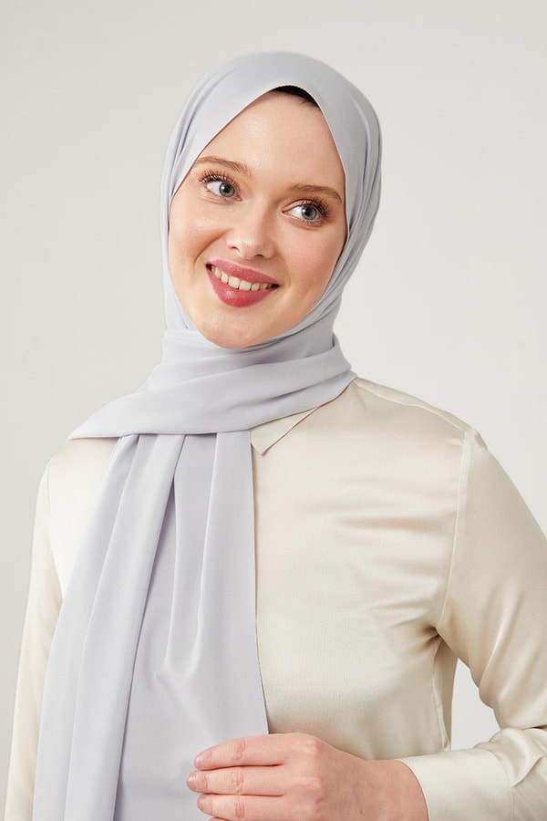 LevidorLevidor Gümüş Düz Desen Elegance Şal