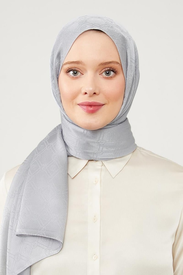 LevidorLevidor Gümüş Levidor Baskılı Jakarlı Elegance Şal