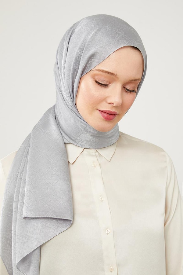 LevidorLevidor Gümüş Levidor Baskılı Jakarlı Elegance Şal