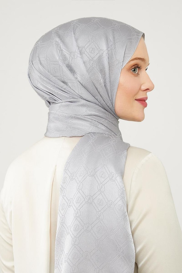 LevidorLevidor Gümüş Levidor Baskılı Jakarlı Elegance Şal