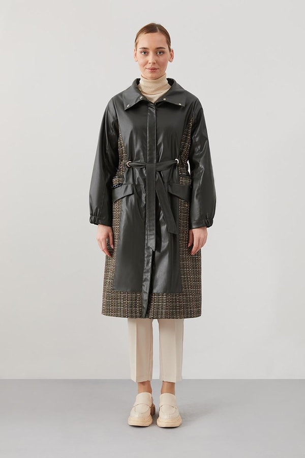 LevidorLevidor Haki Eskose Desen Deri Kaban