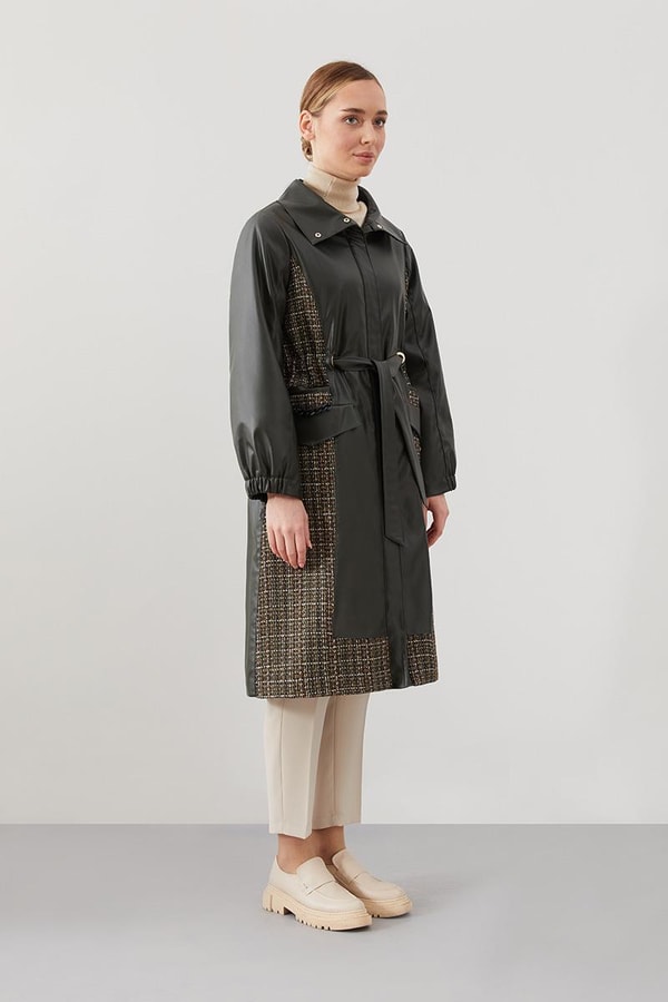 LevidorLevidor Haki Eskose Desen Deri Kaban