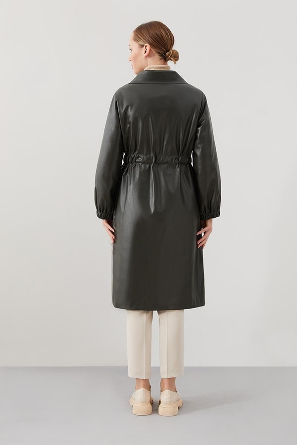 LevidorLevidor Haki Eskose Desen Deri Kaban