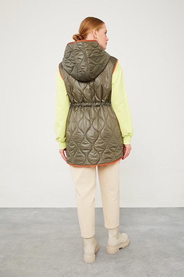 LevidorLevidor Haki Kapüşonlu Şişme Yelek