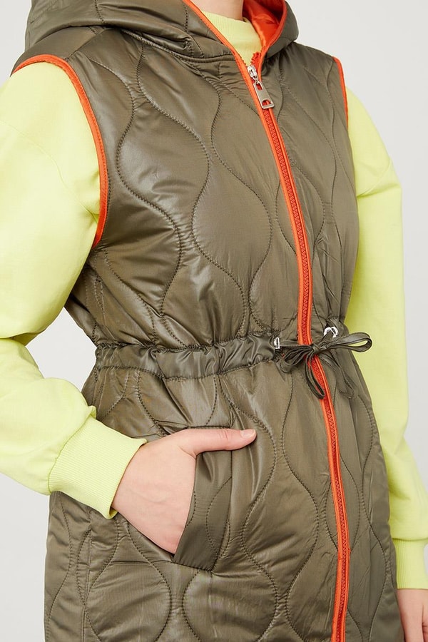 LevidorLevidor Haki Kapüşonlu Şişme Yelek