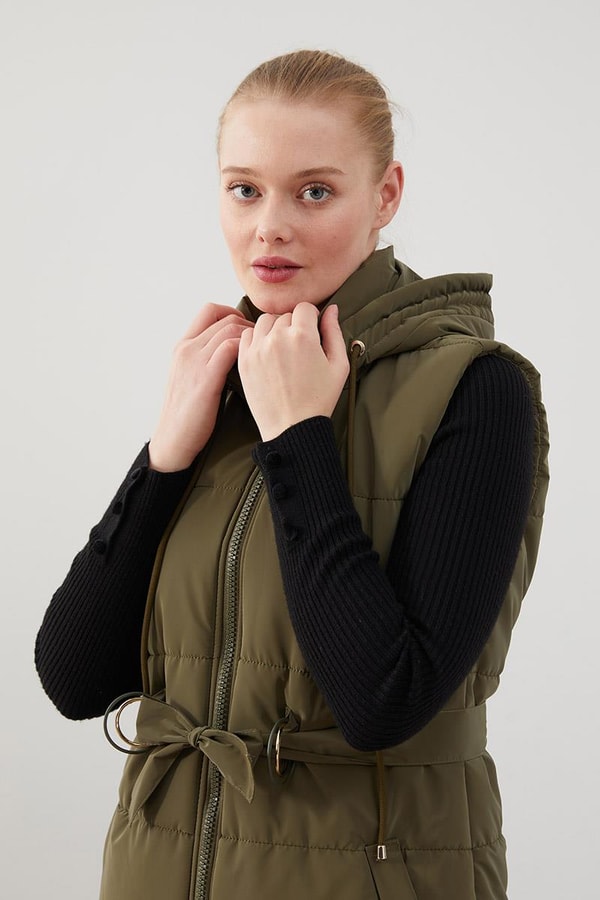 LevidorLevidor Haki Yandan Kemerli  Spor Yelek