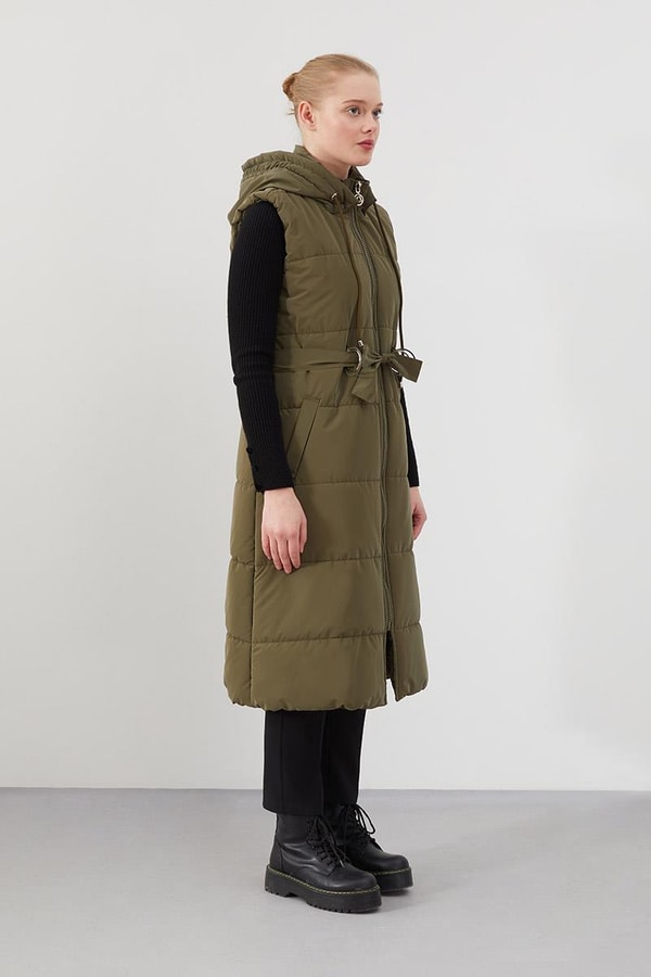 LevidorLevidor Haki Yandan Kemerli  Spor Yelek