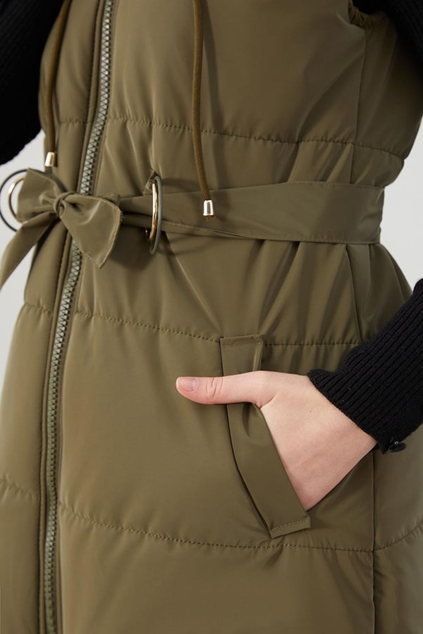 LevidorLevidor Haki Yandan Kemerli  Spor Yelek