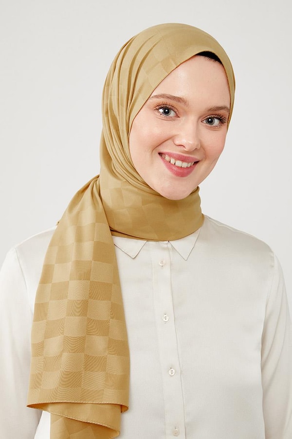 LevidorLevidor Hardal Dama Desen Jakarlı Elegance Şal